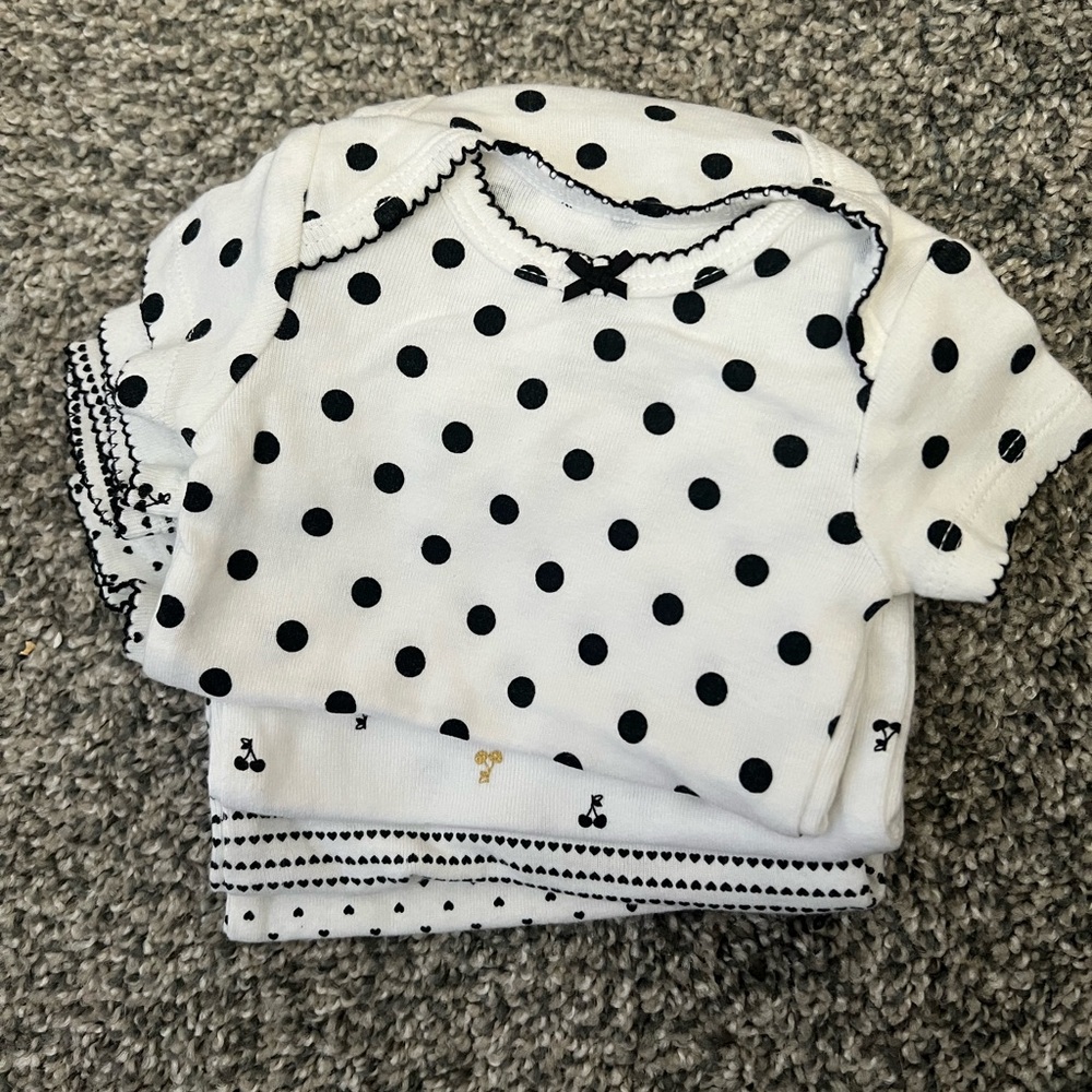 Polka Dot Baby Onesie Set